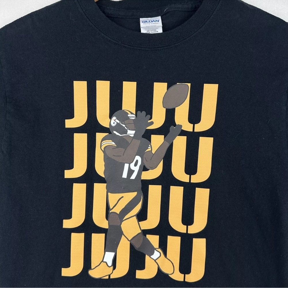 Pittsburgh Steelers JuJu Smith Schuster Graphic T Shirt Youth Medium Tee SS YM - Picture 12 of 12
